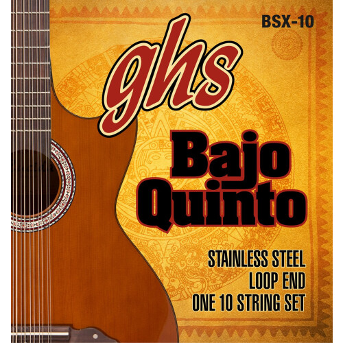 GHS Strings GHS ruostumaton teräs Bajo Quinto Strings-Loop End (BSX-10)