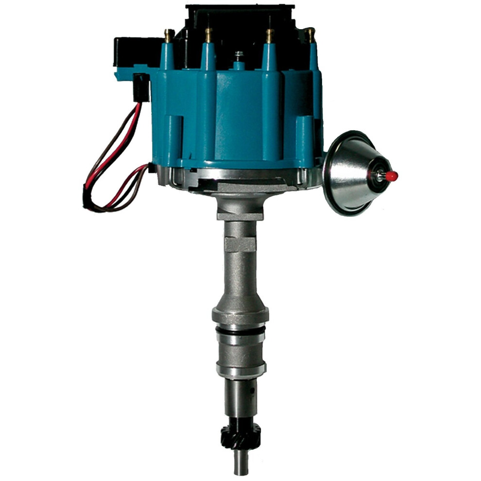 Proform 66980B Vacuum Advance Hei Distributor With Steel Gear And Cap For Ford 351C-400/429/460 Blue 037995469802
