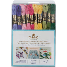 DMC 117F25-PC36 Stickgarn-Packung in beliebten Farben. Farben knnen variieren. 8,7-Yard 36/Packung