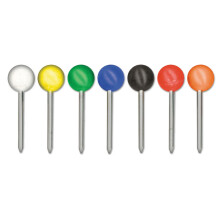 ADVANTUS Medium Head Map Tacks 3/8-Inch Shank 3/16-Inch Head Doos van 100 Diverse Kleuren (MTA)