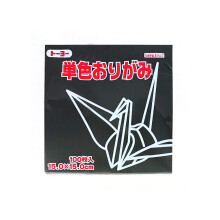 Toyo Origami-paperia, yksiv  rinen - musta - 15 cm, 100 arkkia (1)
