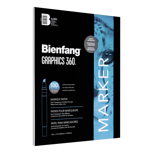 Bienfang Graphics 360 Marker Paper Pad 14 polegadas por 17 polegadas 100 folhas 1