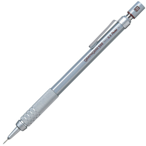 Pentel Πεντάλ Συσκευασμένο Μολύβι Γραφής Graph Gear 500, 0.3mm, Καφέ Στοιχεία (XPG513)
