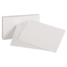 Oxford Blank Index Cards 4 """" x 6 """" Bialy 100 na paczke (40156-SP)