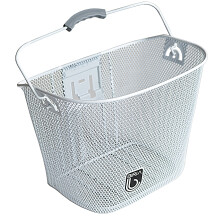 Biria Bicycle Panier avec support blanc Panier de dbit rapide avant blanc