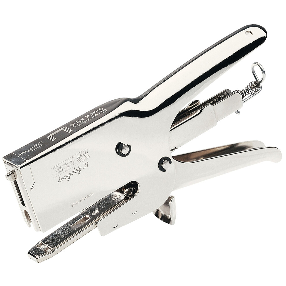 Rapid HD31 Heavy Duty Stapling Pliers  70 Sheet Capacity  High Volume Stapling  Includes 2 Anvils  Metal  Silver  10540301