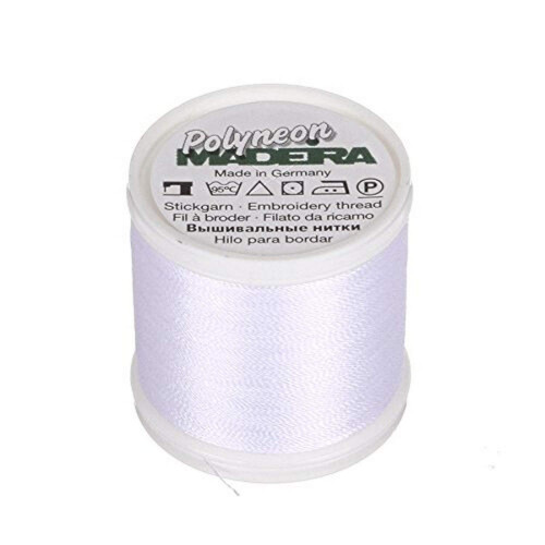 Madeira Polyneon No 40 Thread  40wt/135d 440 yd  Bright White