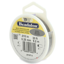Beadalon 19 Strand Strain Starul din o?el inoxidabil Srma.010 in / 0.25 mm stralucitor 30 ft / 9,2 m