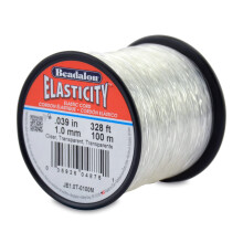 Cordão Elástico Beadalon Elasticity, 1.0 mm / .039 in, Transparente, 100 m / 328 ft