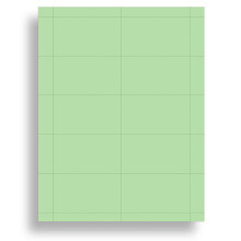 Biglietti da visita colorati - 25 fogli / 250 biglietti da visita - Inkjet e laser - 10 per foglio verde semplice