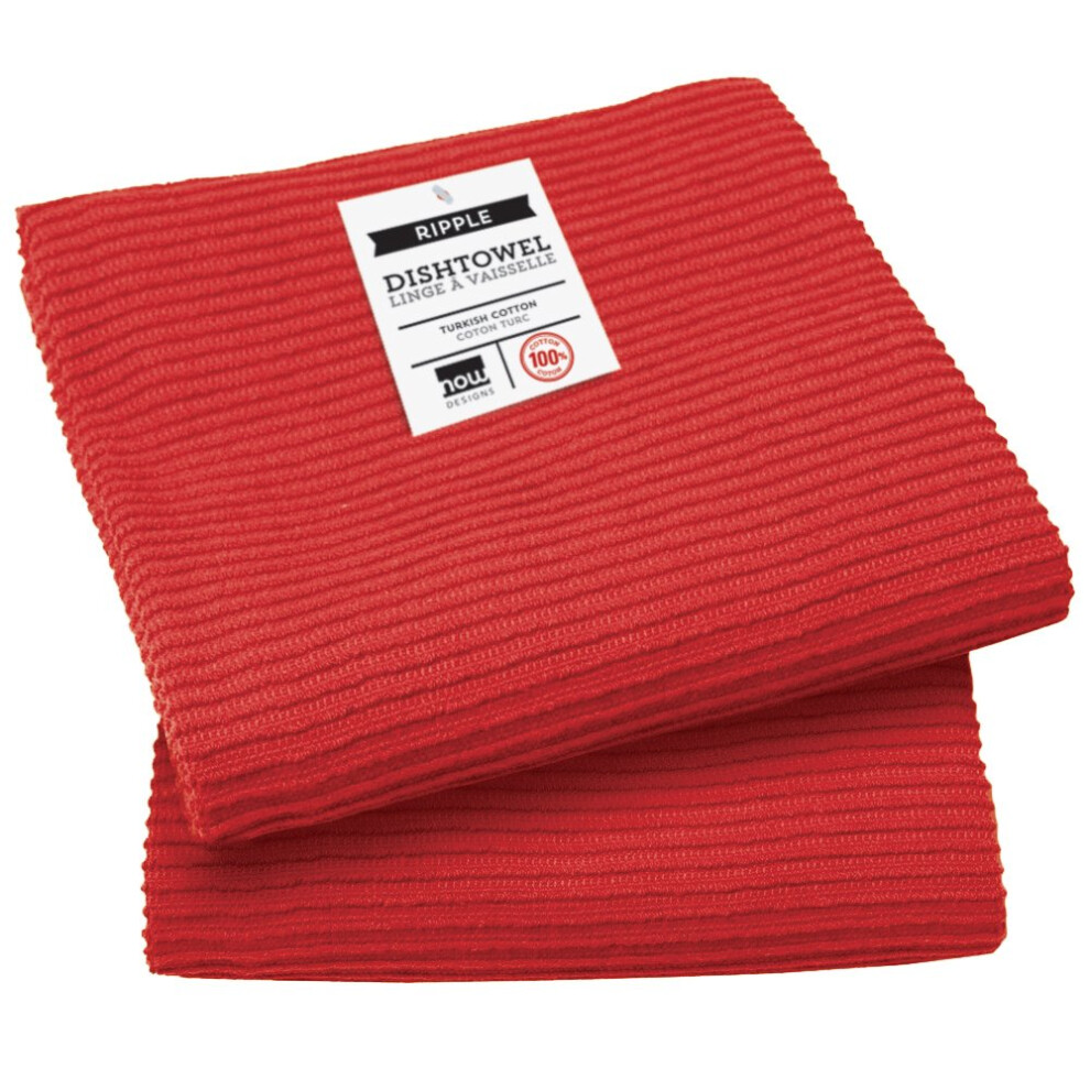 Lot de 2 torchons de cuisine Ripple rouges Now Designs