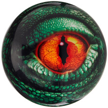 Bola de bolos Brunswick Bowling Products Lizard Glow Viz-A-Ball de 15 lb, verde/negra.