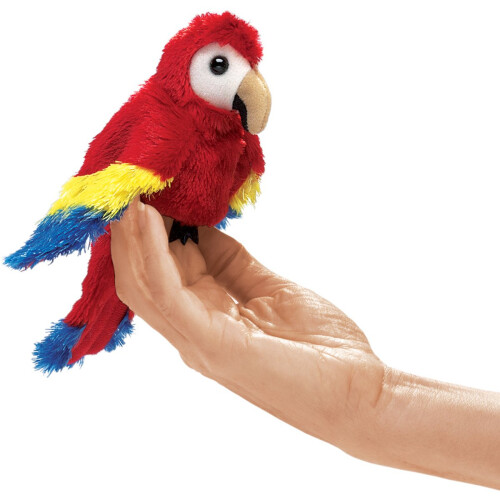 Folkmanis Mini Scarlet Macaw-vingerpop