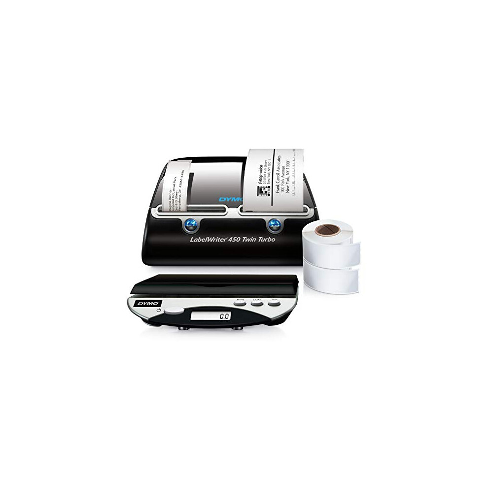 DYMO Label Printer & Digital Scale | LabelWriter Twin Turbo Direct Thermal Label Printer  All-Inclusive Mailing Solution  Great for Labeling  Filing