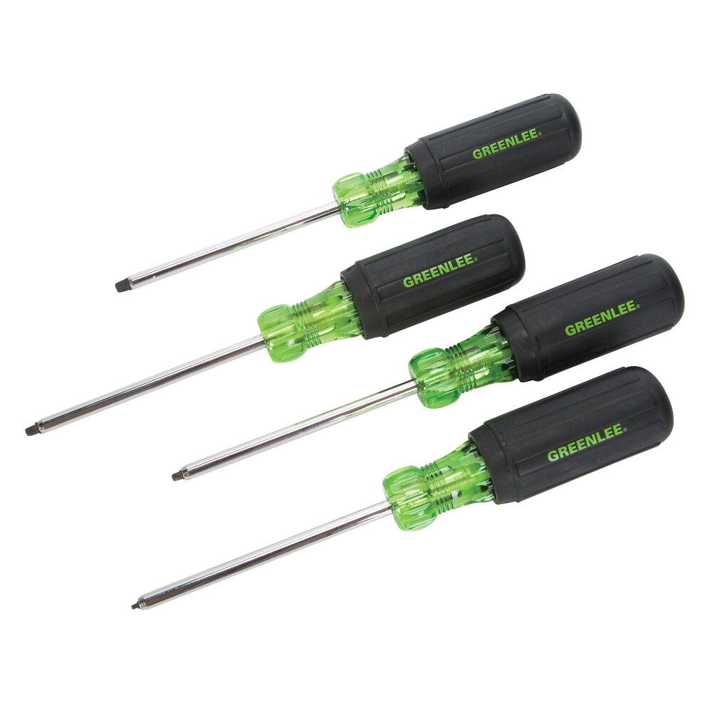 Greenlee 0353-01C Screwdriver Set  Square-Recess Tip  4 Piece-image-OPC-PB6YRTZ-NEW
