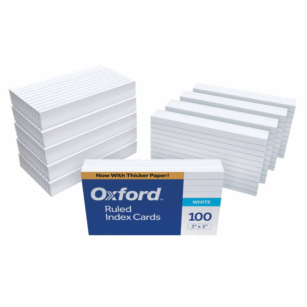 Oxford 31EE Linierte Karteikarten, 7,6 X 12,7 Cm, Wei , 1.000 Karten (10 Packungen Mit Je 100 St Ck) (31)-image