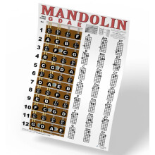 Affiche p   dagogique pour d   butants, style classique, accords et notes faciles sur le manche de la mandoline, une nouvelle chanson musicale, 28 x