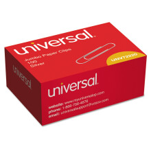 Universaalit A7072220 sileät paperiliittimet - Jumbo hopea (100 / laatikko 10 laatikkoa / pakkaus)
