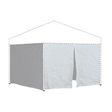 Conjunto de Painéis Laterais para Tenda Quik Shade 10' x 10' com Entrada em Zíper, Branco
