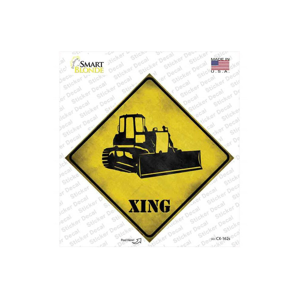 Smart Blonde Cx-162S-M Bulldozer Xing Novelty Diamond Sticker Decal - Medium 727897997595