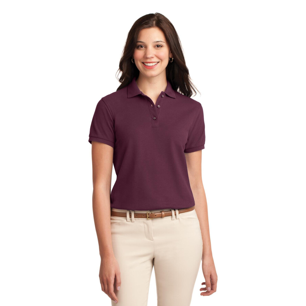 Port Authority Dames Silk Touch Polo S Kastanjebruin-image