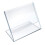 Azar exibe 112740 suporte de sinal acrlico horizontal inclinado em forma de L de 3-1/2 polegadas por 2-1/2 polegadas 10 contagens transparente 1
