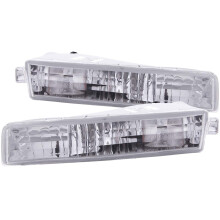 Anzo USA 511012 Honda Prelude Chrome Euro met oranje reflectorbumperlichtmontage - (verkocht in paren)