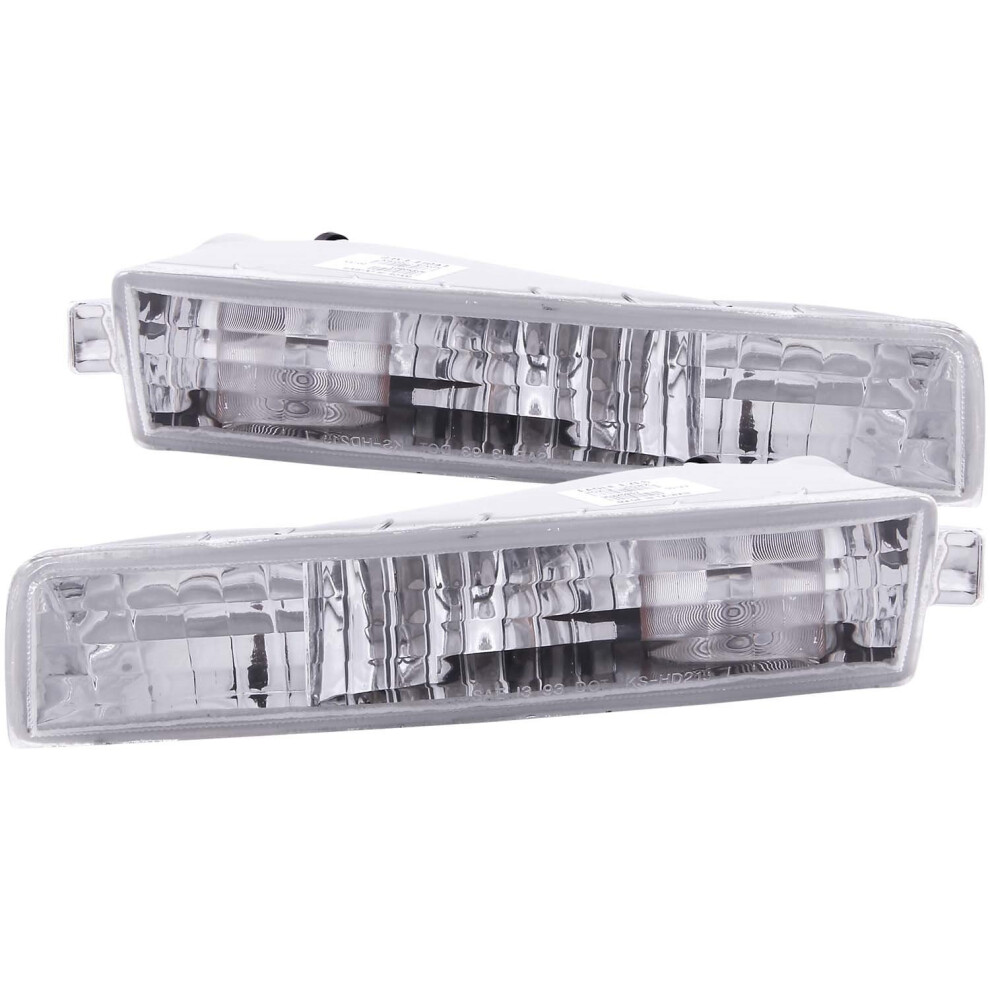 Anzo Usa 511012 Honda Prelude Chrome Euro W/ Reflector Bumper Assembly - Sold In Pairs Amber/Light 810169016664