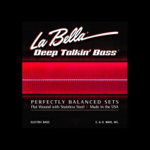 La Bella 760N-B Deep Talkin sort nylontape viklet 5-strenget standard lang skala 60-135