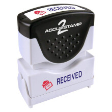 AccuStamp - Peciatka ACCU-STAMP2 s uz verom, 2-farebn , PRIJAT , 1-5/8"""" x 1/2"""", predtlac, modr a cerven atrament (035537)
