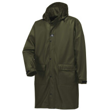 Helly-Hansen Workwear Impertech Long Waterproof Jackets for Men Made from Heavy-Duty Protective Stretch Polyurethane Green Brown - Large