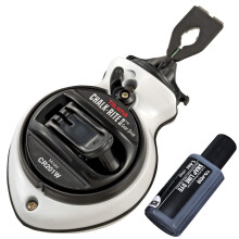 TAJIMA Chalk Box - Chalk-Rite II Snap-Line med ekstra fed 1 mm Chalk Line & Fem Gear Quick Retrieval - CR201W-P