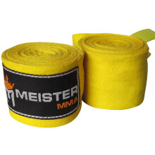 Meister Erwachsene 180 Halbelastische Handbandagen f r MMA & Boxen (Paar) - Gelb