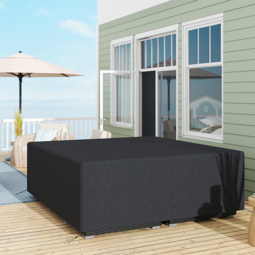 Outsunny 225x210cm Outdoor Garden Furniture Protective Cover Black