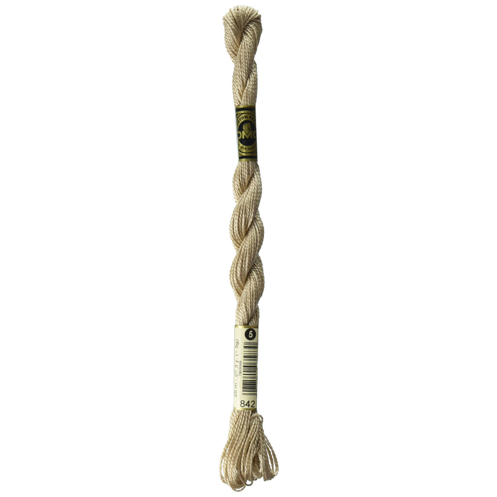 Dmc Pearl Cotton Skein Size 5 27.3Yd Very Light Beige Brown White,Cream,Brown