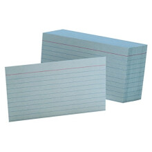 Oxford Ruled Color Index Cards 3"""" x 5"""" Blue 100 Per Pack (7321 BLU)