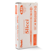 Pentel Arts Slicci 0,25 mm Extra Fine -geelikyn   , oranssi muste, 12 kpl pakkaus (BG202-F1)