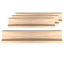 Bene Casa - Houten Domino-trays - Set van 4 - Elke tray kan maximaal 10 dominostenen bevatten - Gemaakt voor dubbel zes en dubbel negen dominostenen