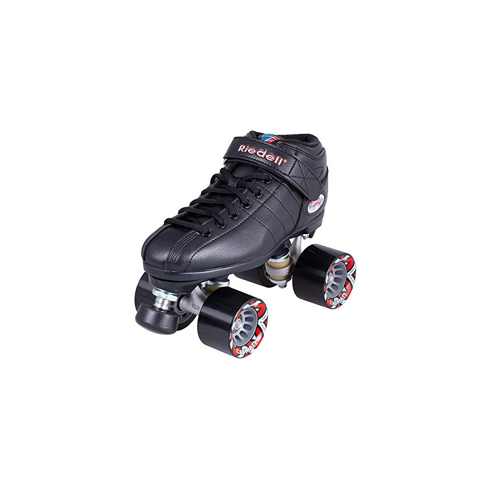 Riedell Skates - R3 - Quad Roller Skate for Indoor / Outdoor | Black | Size 10