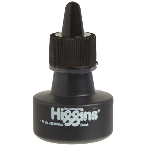 Higgins Pigmented Drawing Muste Musta 28 ml:n pullo (44021)