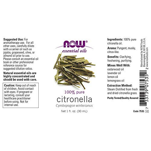 NOW Foods NOW Ulei de citronella 1 uncie (Pachet de 2) 1