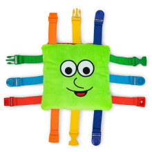 Buckle Toys - Buster Square - Learning Activity Toy - Udvikle fine motoriske f?rdigheder og probleml?sning - Toddler Travel Essential - Uddannels