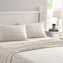 Laura Ashley Home - Twin Sheets cotton Flannel Bedding Set Brushed for Extra Softness comfort Victoria Twin