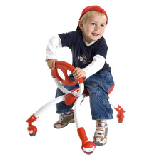 YBIKE Pewi Gåvogn til småbørn, 9 mdr.–3 år, 10-tommer, rød, letvægts ca. 1,8 kg, uden pedaler – skubevogn til balance og selvtillid