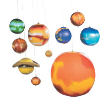 Inflatable Planets Solar System Set - 10 Pieces  9 Planets and Sun - Hanging Space Party  Kids Room and Classroom Decor