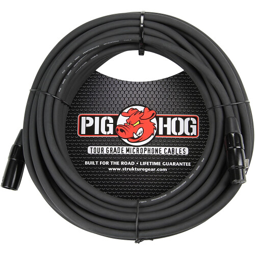 Pig Hog PHM50 High Performance 8mm XLR Microphone Cable  Black   50 Feet