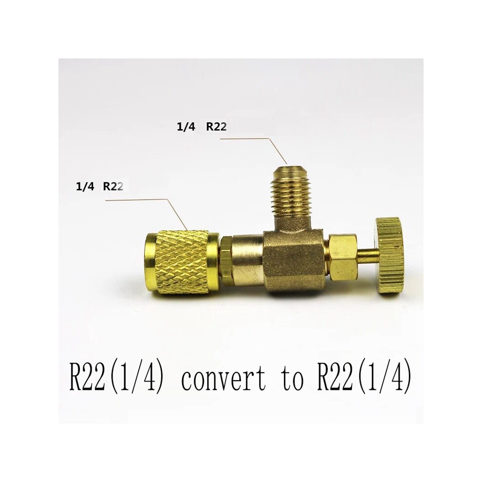 (R22(1/4) Convert To R22(1/4)) R22 To R410 Convert Refrigeration Charging Adapter Liquid Addition Control Valve 688249409091