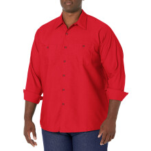 R?d Kap Herre Industrial Work Shirt Normal Fit Lang?rmet Medium