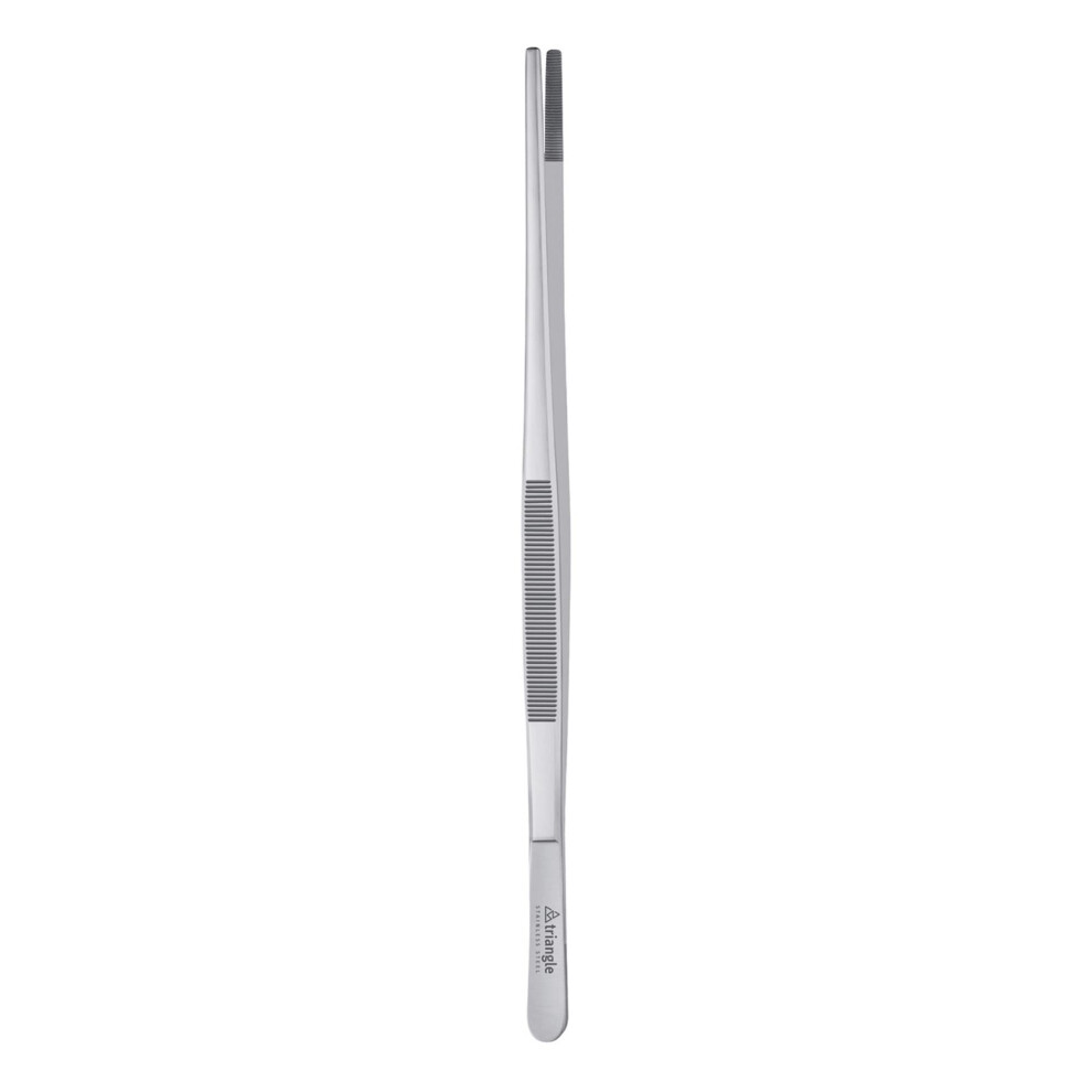Pince     barbecue triangulaire - 30 cm - Pince culinaire en acier inoxydable pour grillades, dressage et service pr   cis - Compatible lave-vaisselle