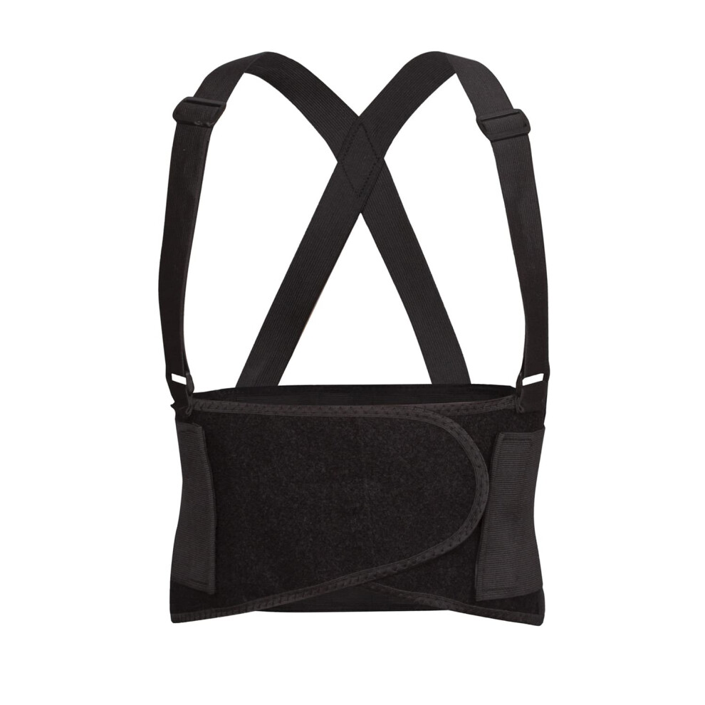 Cordova Consumer Products Cordova Sb-L Adjustable Back Support Belt With Attached Suspenders Large Black